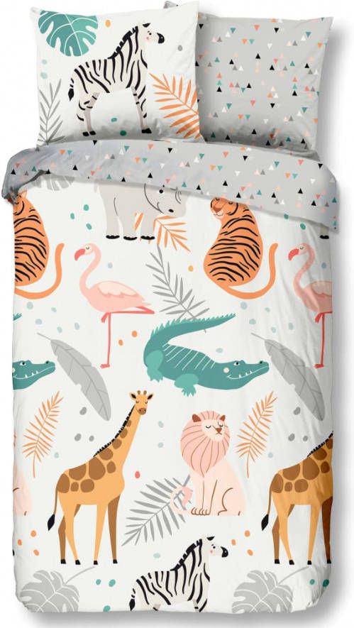 Good Morning Zoo Dekbedovertrek Katoen 1 persoons(140x200/220 Cm + 1 Sloop) Multi