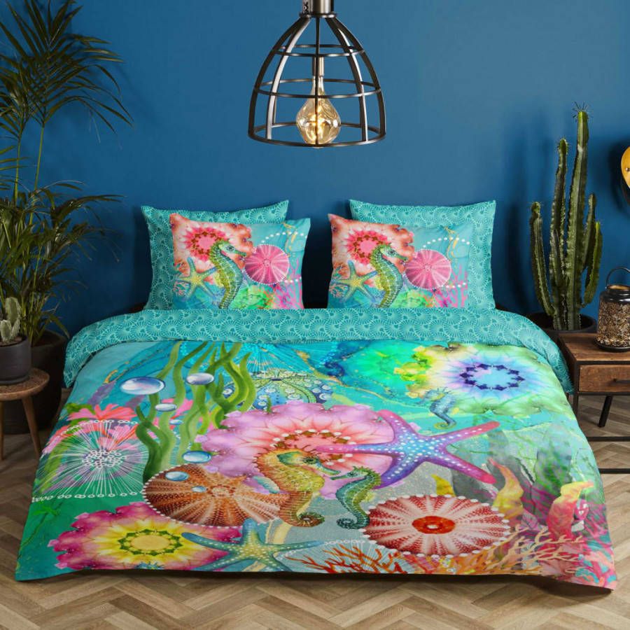 HIP Collection Amada Dekbedovertrek 1 persoons(140x200/220 Cm + 1 Sloop) Katoen Satijn Multi