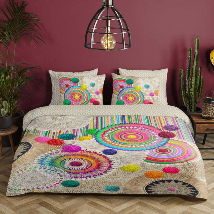 HIP Collection Inessa Dekbedovertrek 1 persoons(140x200/220 Cm + 1 Sloop) Katoen Satijn Multi