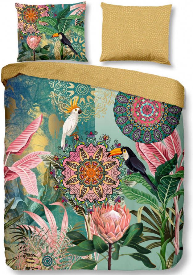 HIP Sofiya Dekbedovertrek 1 persoons(140x200/220 Cm + 1 Sloop) Katoen Satijn Multi