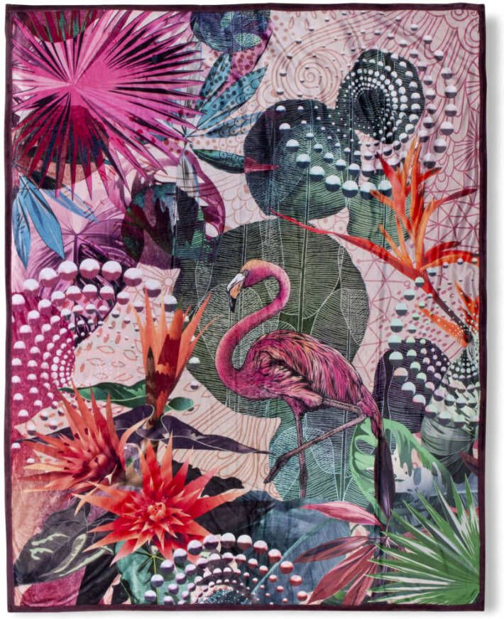 hip Plaid Sirke met mandala en flamingo