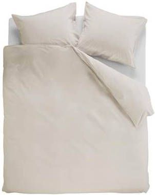 Ambiante Cotton Uni Dekbedovertrek Lits jumeaux(240x200/220 Cm + 2 Slopen) Katoen Sand