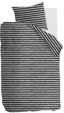 Ariadne at Home Dekbedovertrek Knit Stripes Black/White 1 persoons(140 x 200... Leen Bakker