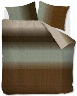 Beddinghouse Duco Dekbedovertrek Lits jumeaux(240x200/220 Cm + 2 Slopen) Katoen Satijn Olijfgroen