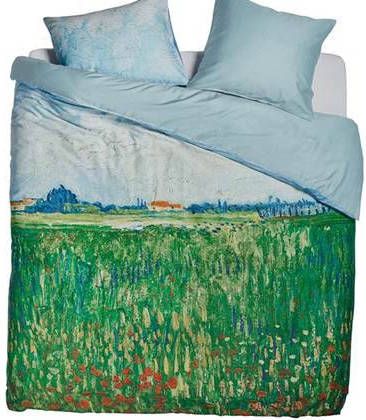 Beddinghouse Field With Poppies Dekbedovertrek Lits jumeaux(240x200/220 Cm + 2 Slopen) Katoen Satijn Green