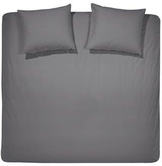 Cinderella dekbedovertrek Uni flanel antraciet 240x200/220 cm Leen Bakker