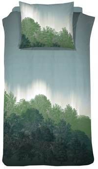Cinderella Northern Lights Flanel Dekbedovertrek 1 persoons(140x200/220 Cm + 1 Sloop) Flanel Green