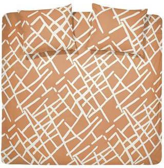 Damai Kline Dekbedovertrek Lits jumeaux(240x200/220 Cm + 2 Slopen) Katoen Caramel