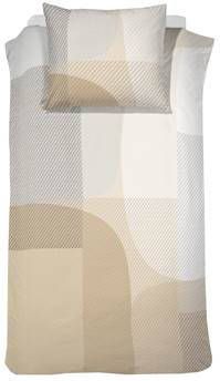 Damai Moore Dekbedovertrek 1 persoons(140x200/220 Cm + 1 Sloop) Katoen Satijn Butter Cream