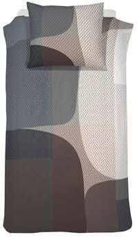 Damai Moore Dekbedovertrek 1 persoons(140x200/220 Cm + 1 Sloop) Katoen Satijn Basalt