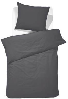 Damai Organic Satijn Dekbedovertrek 1 persoons(140x200/220 Cm + 1 Sloop) Katoen Satijn Anthracite