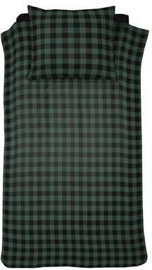 Damai Timber Flanel Dekbedovertrek 1 persoons(140x200/220 Cm + 1 Sloop) Flanel Green