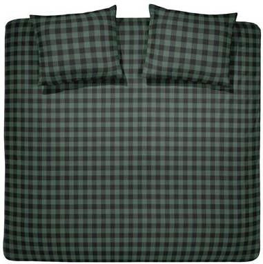 Damai Timber Flanel Dekbedovertrek Lits jumeaux(240x200/220 Cm + 2 Slopen) Flanel Green