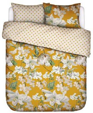 Essenza Rosalee Dekbedovertrek Lits jumeaux(240x200/220 Cm + 2 Slopen) Katoen Satijn Mosterd