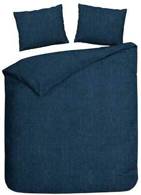 Slaap Vaak Heckett & Lane Franela Flanel Dekbedovertrek Lits jumeaux(240x200/220 Cm + 2 Slopen) Flanel Navy Blue