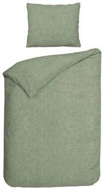 Lion Beddenshop Heckett & Lane Franela Flanel Dekbedovertrek 1 persoons(140x200/220 Cm + 1 Sloop) Flanel Green