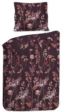 Lion Beddenshop Heckett & Lane Revi Flanel Dekbedovertrek 1 persoons(140x200/220 Cm + 1 Sloop) Flanel Raisin Red