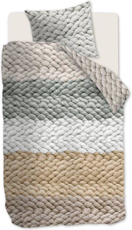 Ariadne at Home Chunky Dekbedovertrek 1 persoons(140x200/220 Cm + 1 Sloop) Katoen Green