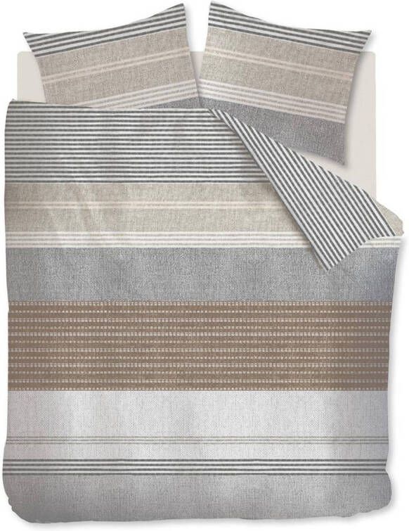 Ariadne at Home Lin Dekbedovertrek Lits jumeaux(240x200/220 Cm + 2 Slopen) Katoen Grey