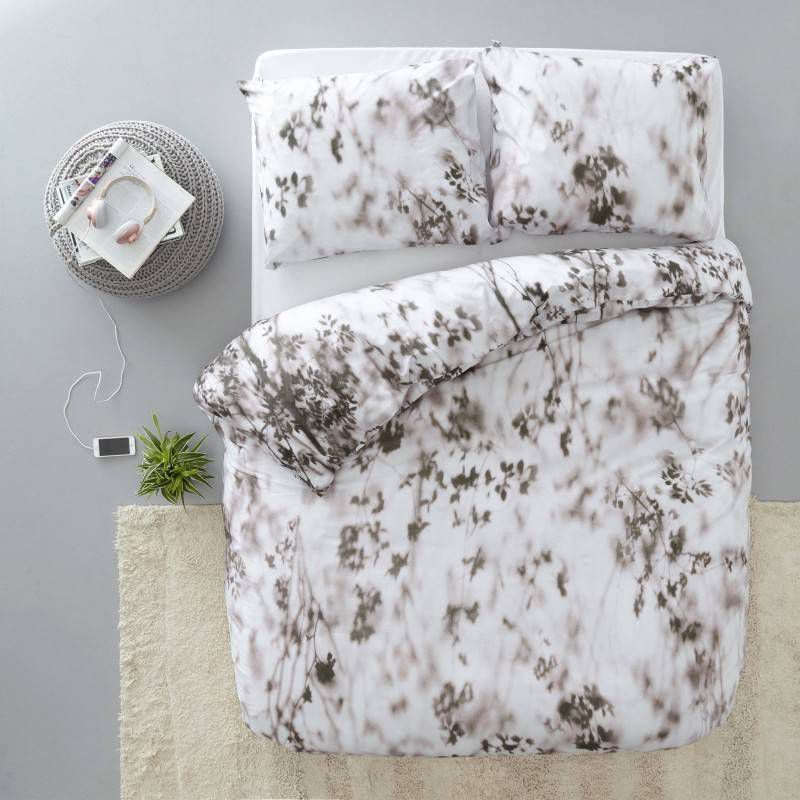 At Home Shadowy Dekbedovertrek 2 persoons(200x200/220 Cm + 2 Slopen) Katoen Light Grey