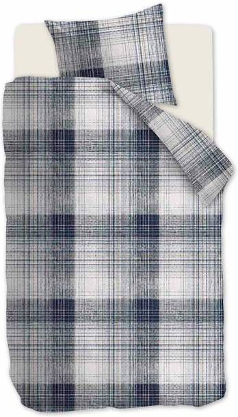 Beddinghouse Filip Flanel Dekbedovertrek 1 persoons(140x200/220 Cm + 1 Sloop) Flanel Grijs