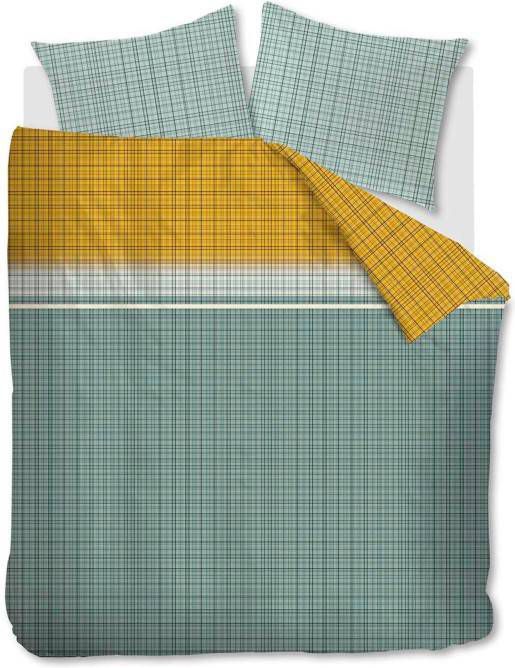 Beddinghouse Mirte Dekbedovertrek 2 persoons(200x200/220 Cm + 2 Slopen) Katoen Grey Green