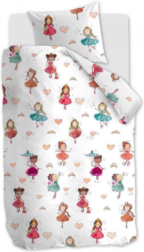 Beddinghouse Princess kinderdekbedovertrekset van katoen 144TC inclusief kussenslopen