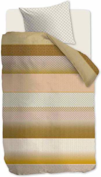 Beddinghouse Erland Dekbedovertrek 1 persoons(140x200/220 Cm + 1 Sloop) Katoen Satijn Geel