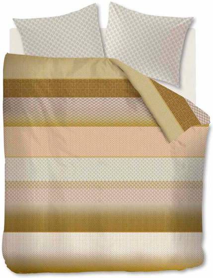 Beddinghouse Erland Dekbedovertrek 2 persoons(200x200/220 Cm + 2 Slopen) Katoen Satijn Geel