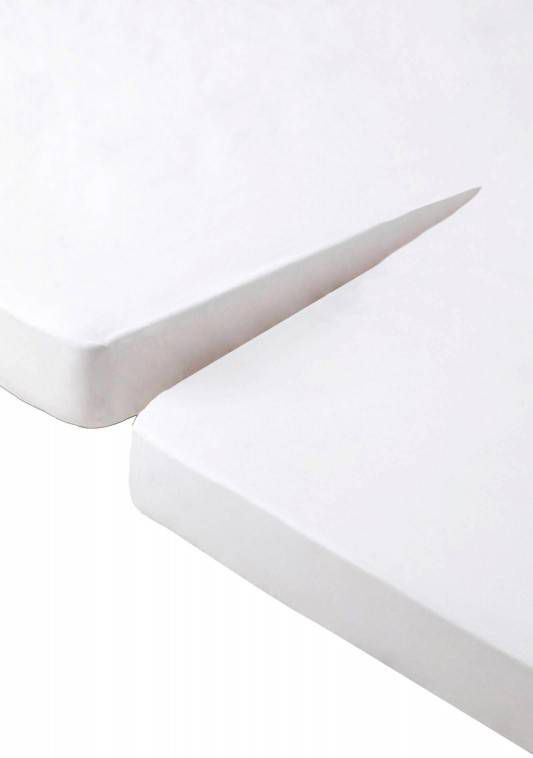 Beddinghouse Percale Katoen Split topper Hoeslaken 100% Percale Katoen Lits jumeaux(180x210/220 Cm) White