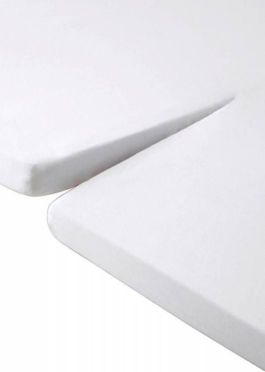 Beddinghouse Jersey Lycra Split topper Hoeslaken 95% Gebreide Katoen 5% Lycra Lits jumeaux(180x200/220 Cm) Wit