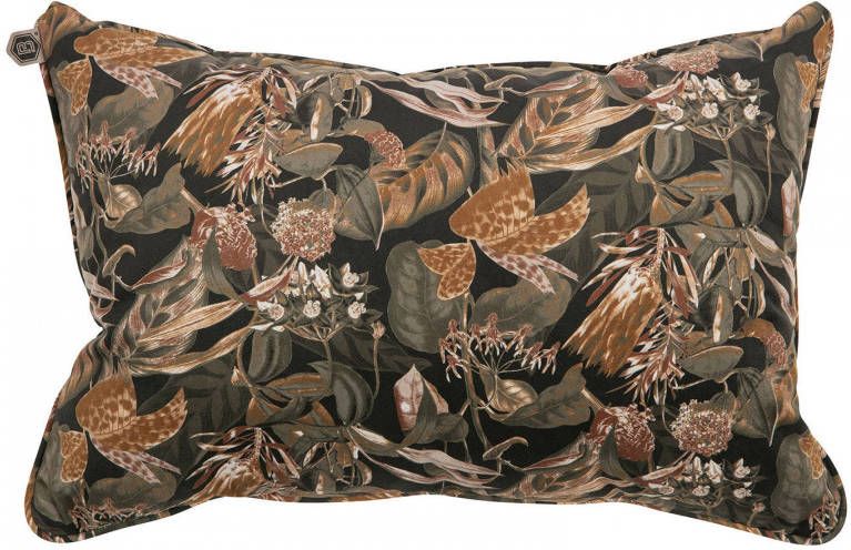 BePureHome Kussen Vogue bouquet zwart fluweel 40x60 cm