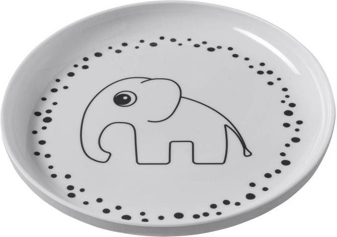Done by Deer ™ Kinderbordje Happy dots grijs van de 6e maand