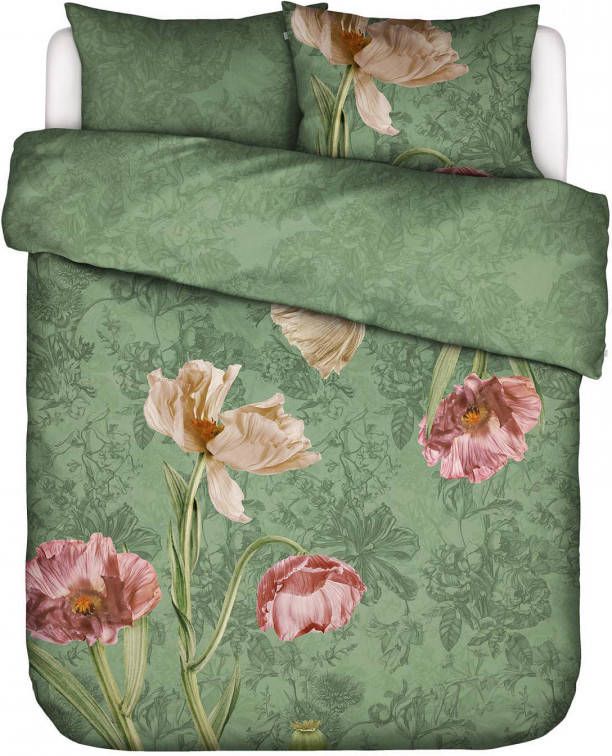 Essenza Annabel Dekbedovertrek Lits jumeaux(240x200/220 Cm + 2 Slopen) Katoen Satijn Basil