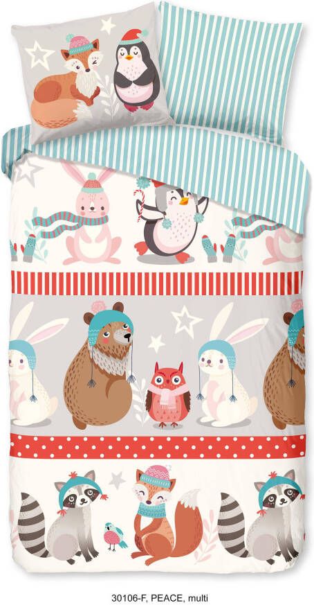 Good Morning katoenen kinderdekbedovertrek(1 persoons)(dekbedovertrek 140x220 cm )