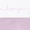 Jollein  Laken Love you pink 120x150cm Roze/lichtroze online kopen