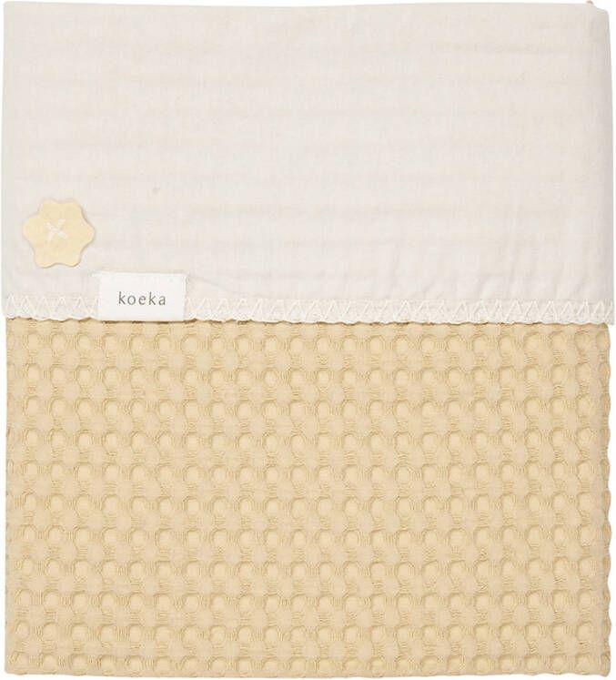 Koeka Amsterdam baby ledikantdeken flanel 100x150 cm sahara/pebble