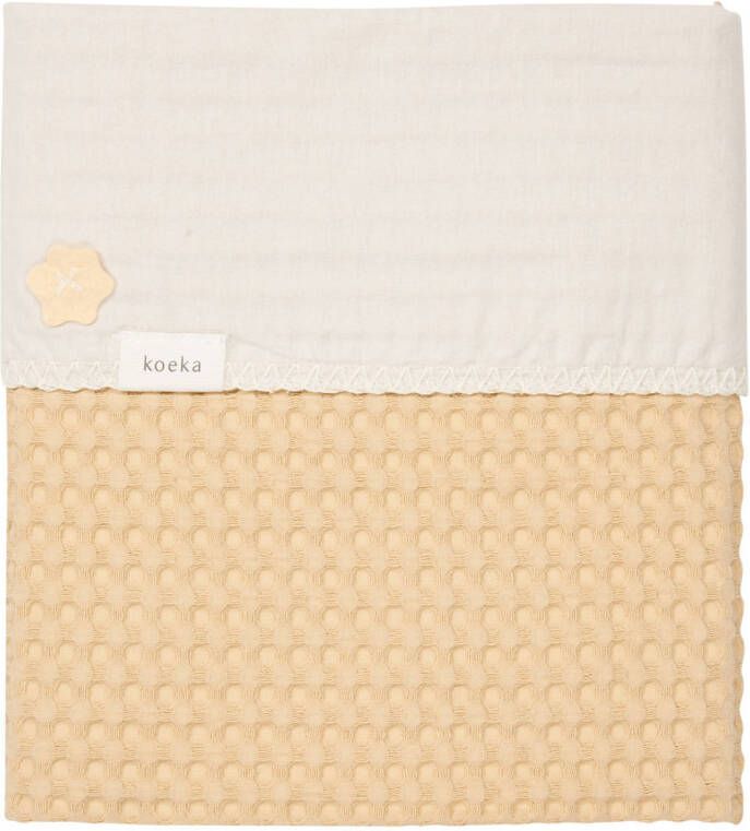Koeka Amsterdam baby wiegdeken flanel 75x100 cm sahara/pebble