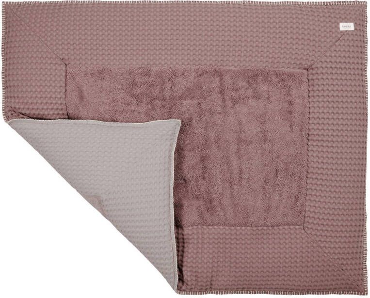 Koeka Amsterdam reversible boxkleed plum/misty grey