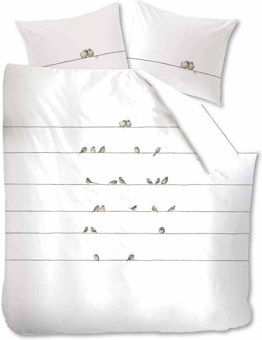 Marjolein Bastin dekbedovertrek Kleiner vogel naturel 200x200/220 cm Leen Bakker