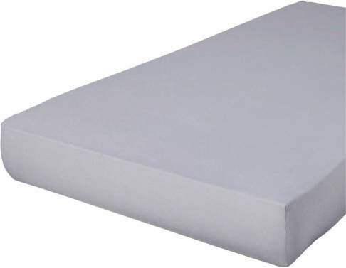 Walra jersey hoeslaken extra hoog 100% gebreide katoen Lits-jumeaux (180/200x200/220 cm) Grijs, Licht Grijs
