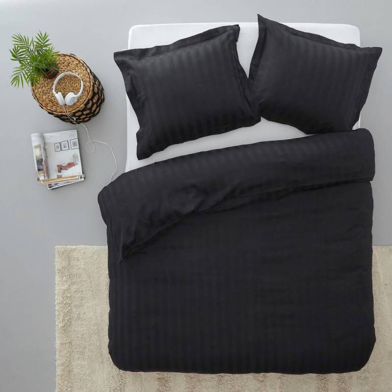 Papillon Uni Satin Dekbedovertrek Lits jumeaux(240x200/220 Cm + 2 Slopen )