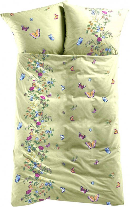 Webschatz 2 delige set bedlinnen Bloemenweide Groen