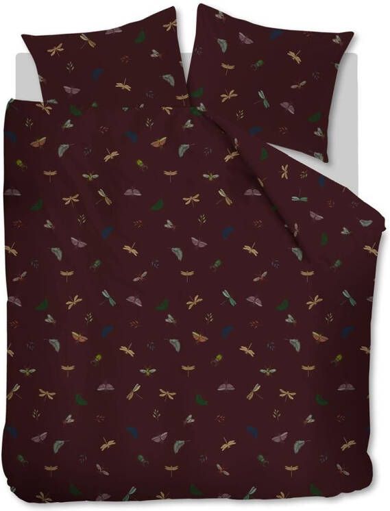 At Home Living World Dekbedovertrek Lits jumeaux(240x200/220 Cm + 2 Slopen) Katoen Aubergine