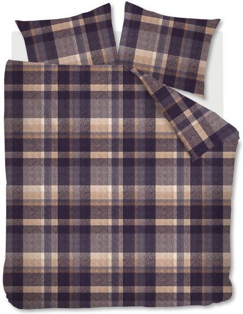 Beddinghouse Joss Flanel Dekbedovertrek 2 persoons(200x200/220 Cm + 2 Slopen) Flanel Grey