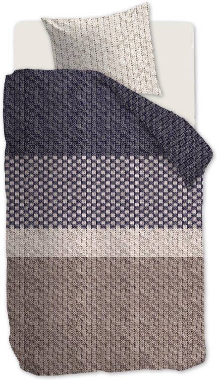 Beddinghouse Maelis Flanel Dekbedovertrek 1 persoons(140x200/220 Cm + 1 Sloop) Flanel Anthracite