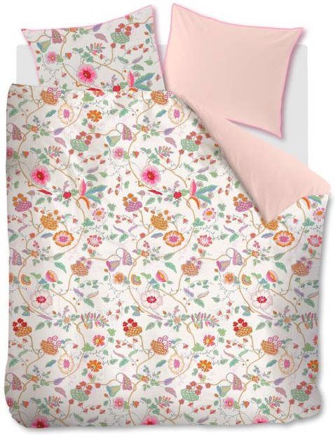 Oilily dekbedovertrek Flower Beauty roze 2 persoons(200x200/220 cm